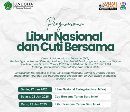 Surat Edaran: Libur Nasional dan Cuti Bersama Januari 2025